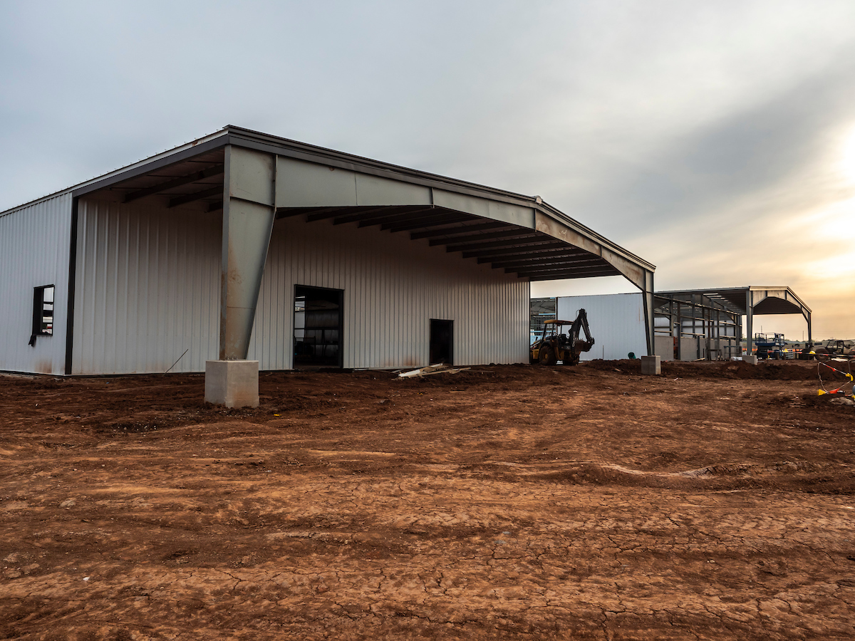 The Animal Nutrition Physiology Center building under construction.