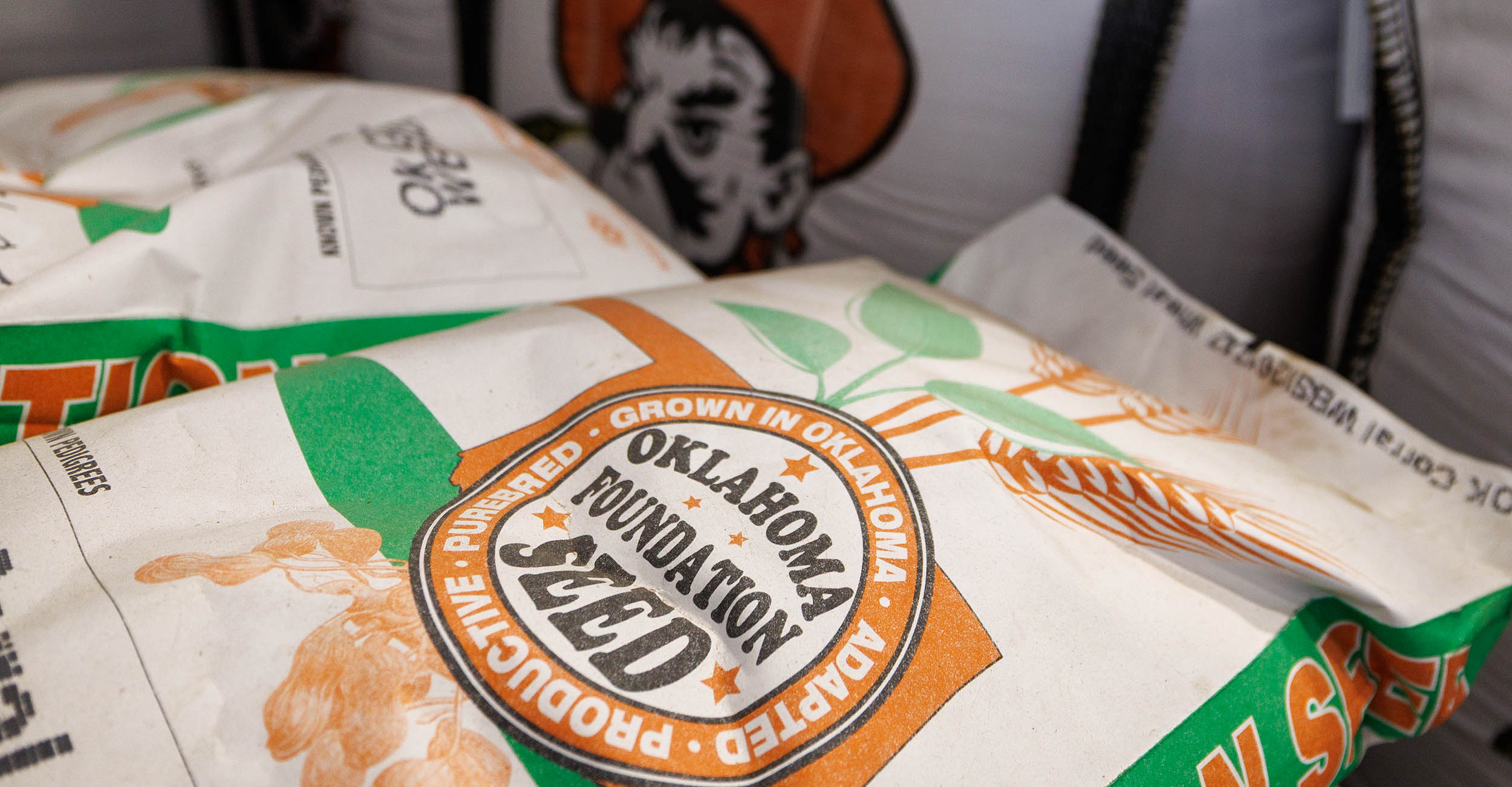 2025-ofss-anniversary-banner.jpg A bag of seed at the Oklahoma Foundation Seed Stocks