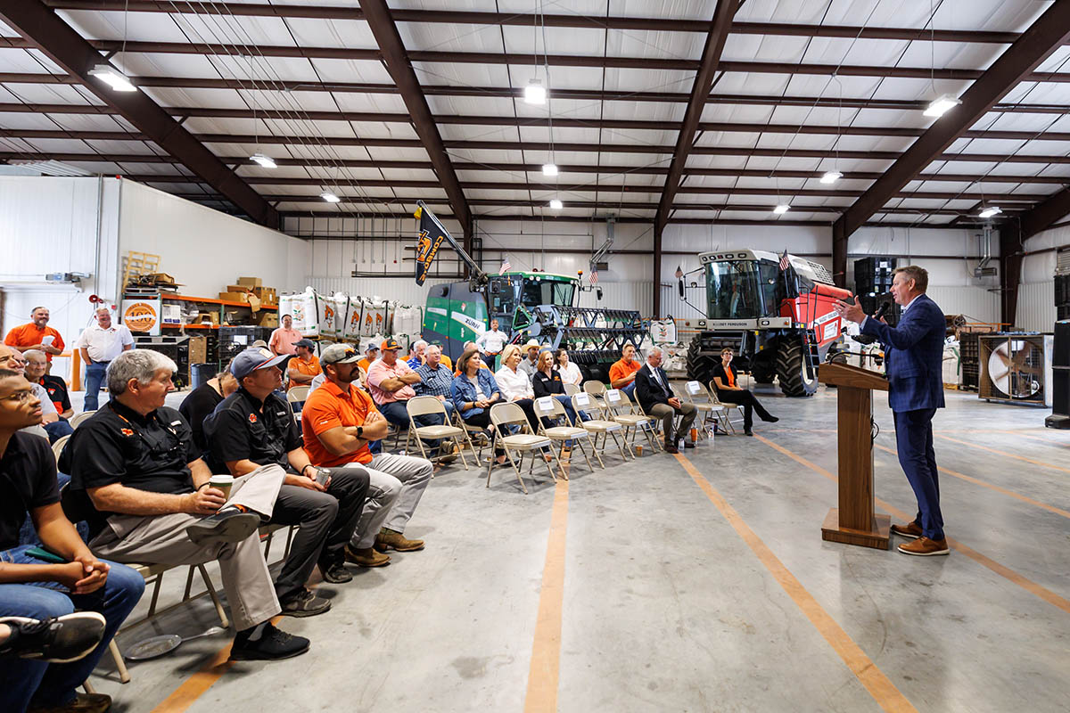 Jayson Lusk talking to the audience at the anniversary event Jayson Lusk talking to the audience at the anniversary event
